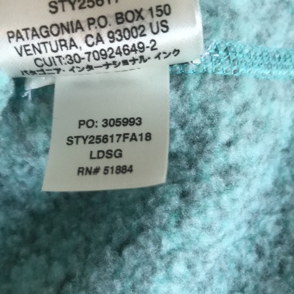 Teal mint Patagonia Better Sweater 1/4 zip NWOT L - Picture 6 of 6